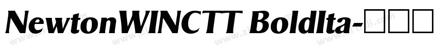NewtonWINCTT BoldIta字体转换